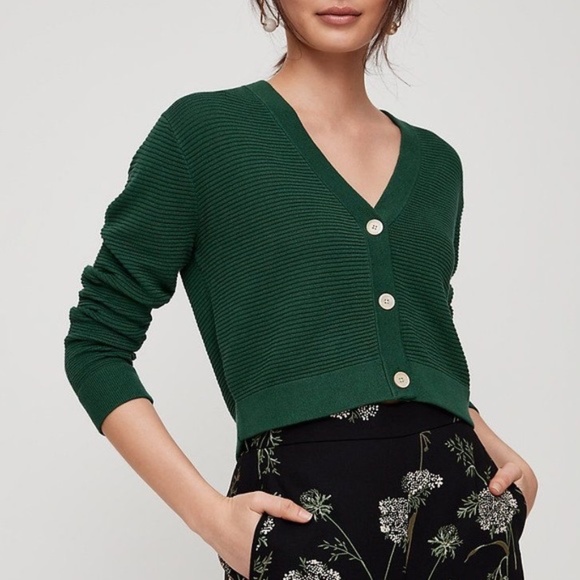 Wilfred Forest Green Cardigan Sweater - Picture 2 of 2